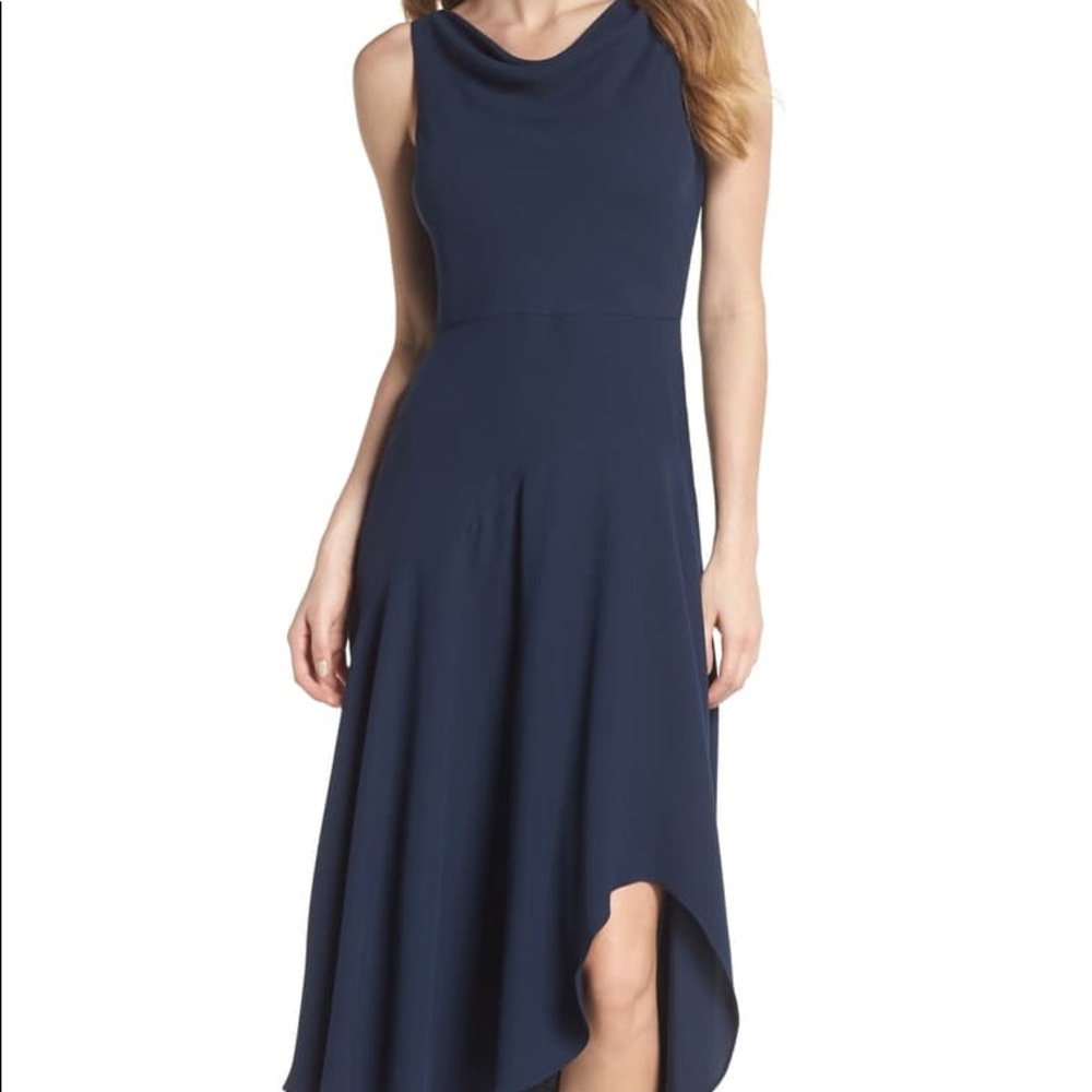 Juliet Cowl Neck Crepe Dress GAL MEETS GLAM